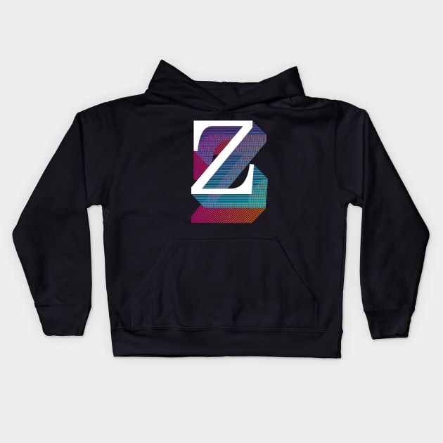 Letter Z Kids Hoodie by MplusC